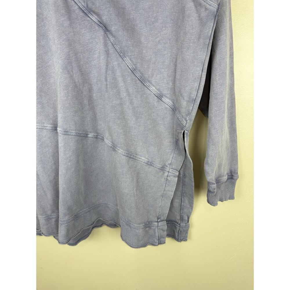 Pilcro Crossover Pullover Sweatshirt Women XXS Long Sleeve Purple Cozy Oversized - Picture 4 of 13